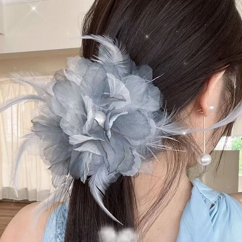 髪留め、高級感と絶妙さ、後頭部グリップ、スーパーフェアリーパール、大きなサメクリップ、万能な花のヘアアクセサリー|undefined