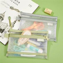 文件袋A6网纱袋双层证件袋存折票据收纳袋学生专用考试铅笔尺子袋
