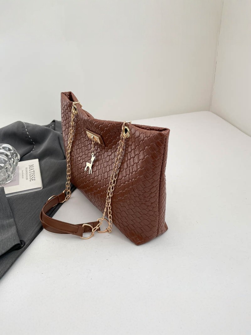 Bolsa de tejido para mujeres 2026 nueva bolsa de hombro de gran capacidad, bolso de cadena de alta calidad, bolso de mano de viaje universal