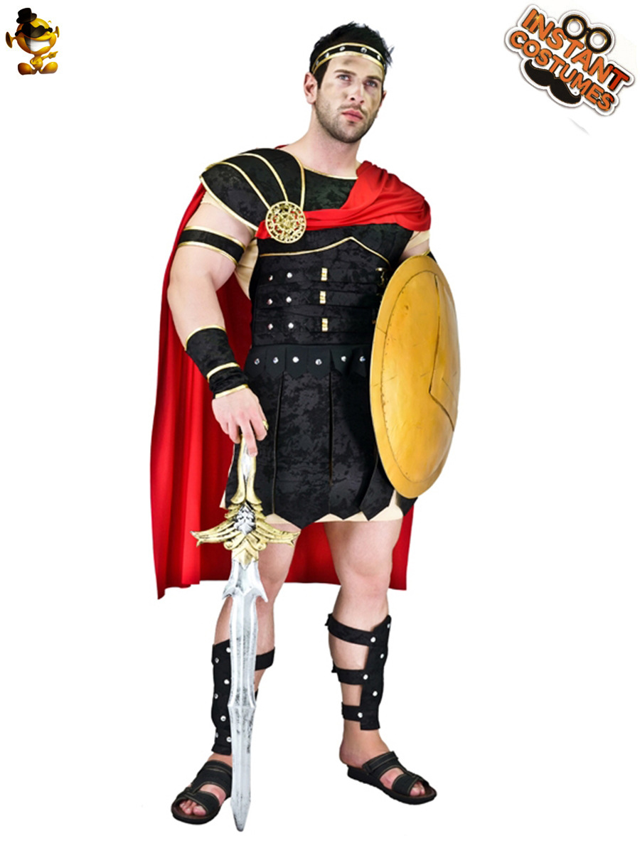 Halloween adulto hombre romano gladiador Samurai etapa rendimiento traje Cosplay traje de fiesta
