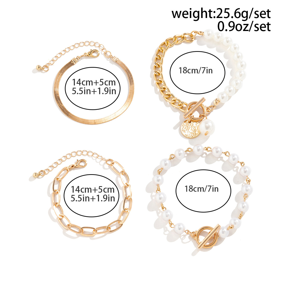 37g Weight Bracelets Classification 1 Set Quantity Holiday, Daily Occasion Imitation Pearl, Alloy Material Heart Shape Pattern Unisex Gender Irregular, Plating Design Lady Heart Shape Imitation Pearl Alloy Wholesale Bracelets 10