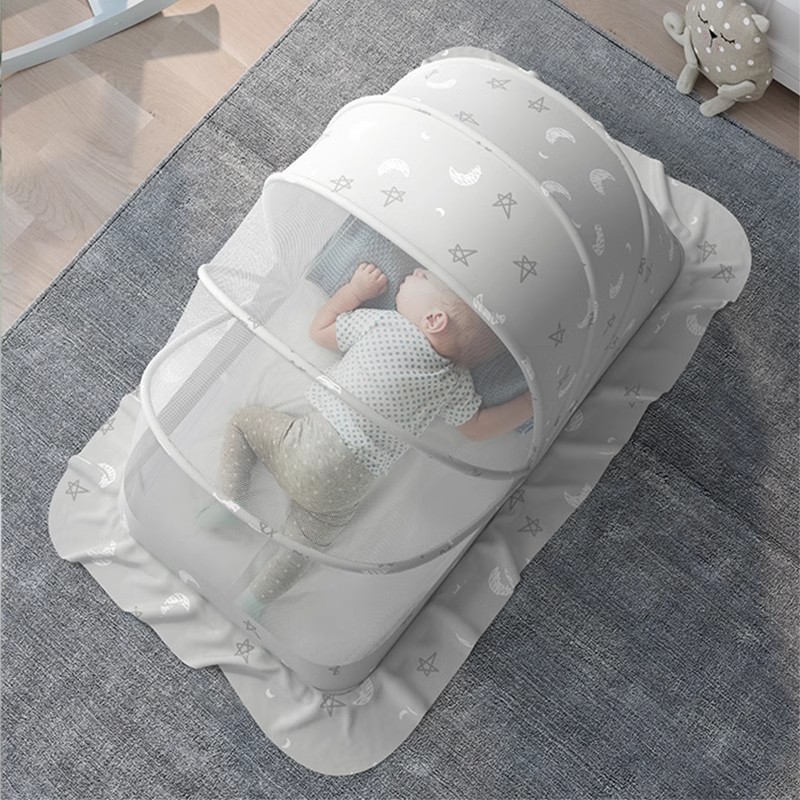 Baby Mosquito Net Cover Baby Crib Full-Cover Anti-Mosquito Cover Yurt Children's Foldable Bottomless Mosquito Net