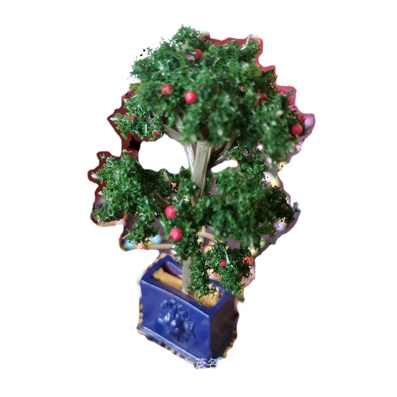 Dollhouse pequeño paño casa de muñecas accesorios DIY escena modelo tiro Nie props miniatura simulación árbol fruta olla