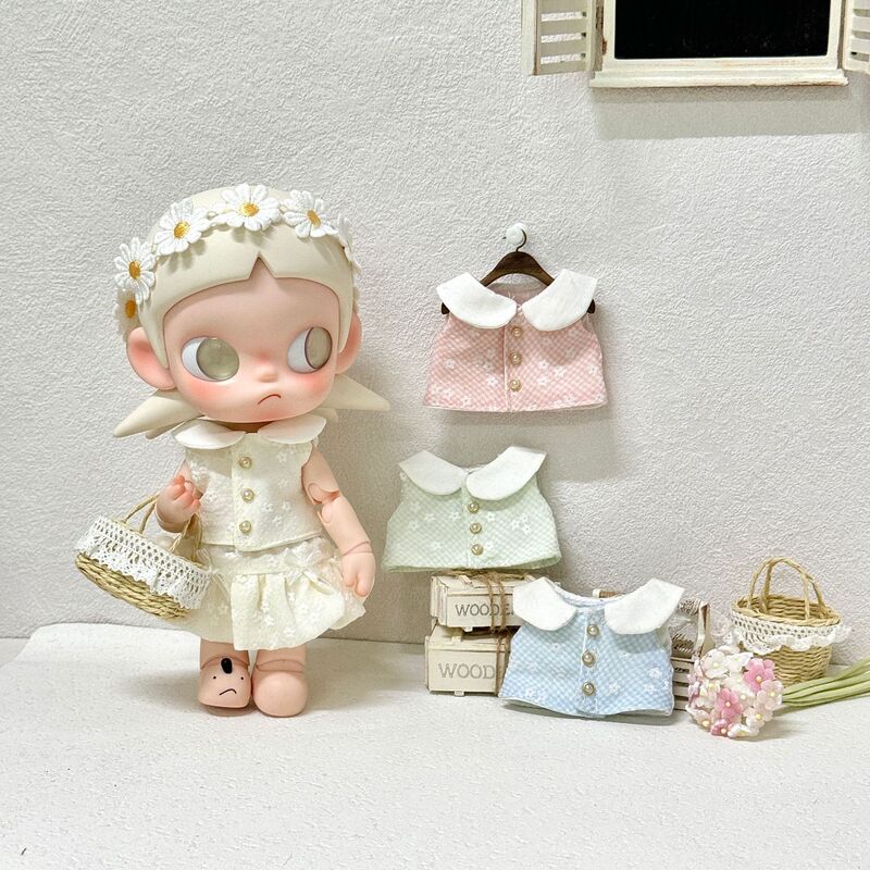 Zsiga Floral Chanel-Style Vest Cardigan Top Suitable for Crybaby Xiaoyu Long-Legged Kitty Doll Clothes