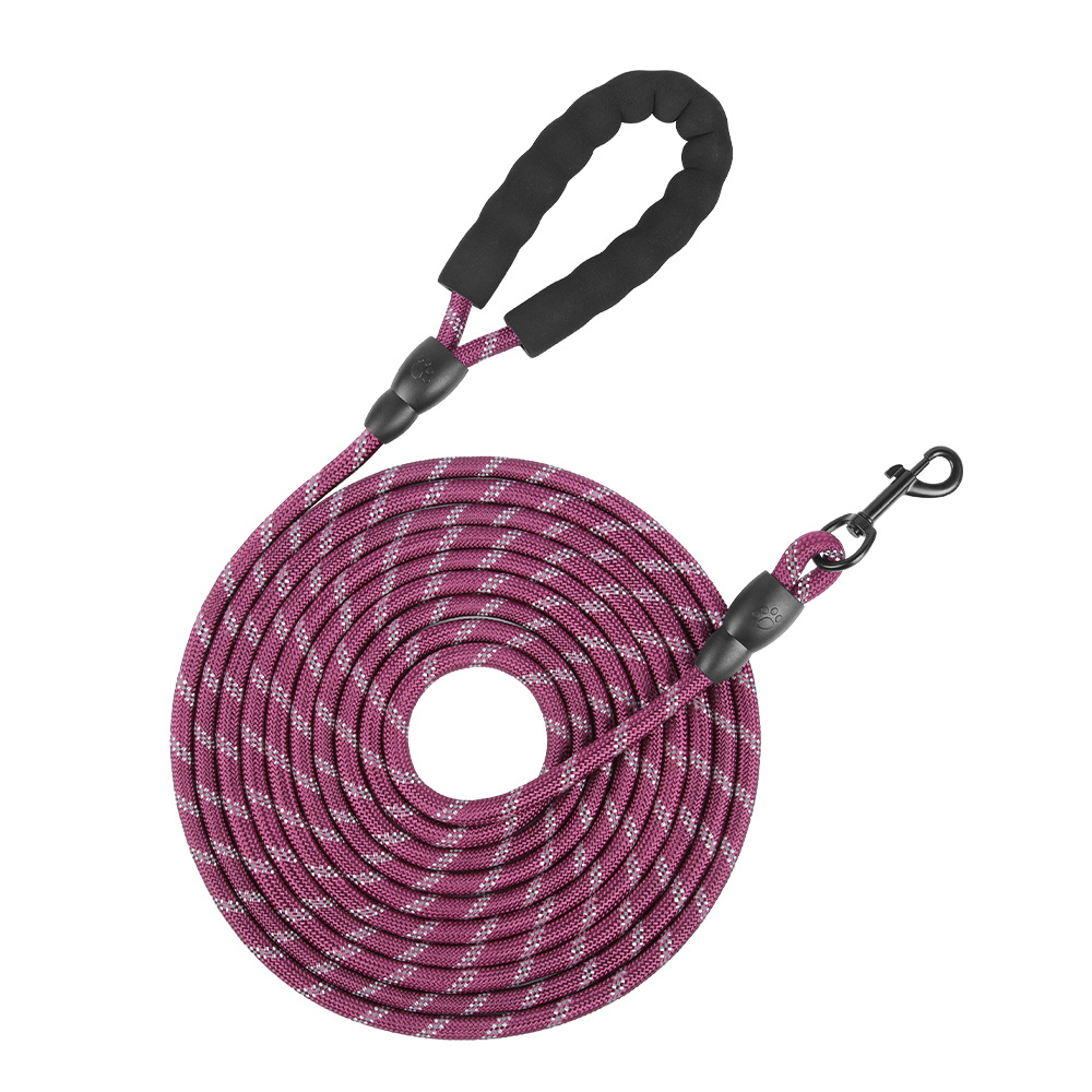 Corda de tracción de perros alargada de nylon reflectante para perros de gran tamaño a prueba de explosiones corda de rastreo de perros al aire libre corda de tracción de perros