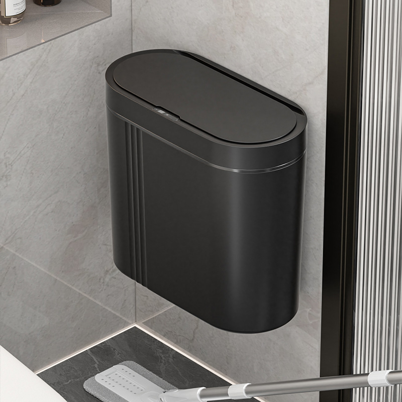 Smart Sensor Trash Can for Home Wall-Mounted Bathroom Toilet Living Room Large Capacity Thickened Electric Gap Storage Bin Smart Sensor Trash Can for Home Wall-Mounted Bathroom Toilet Living Room Large Capacity Thickened Electric Gap Storage Bin