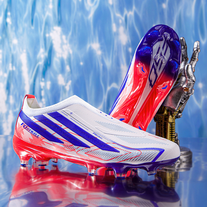 Zapatos de Fútbol AG de Corte Bajo de TPU Antideslizantes para Césped Natural y Artificial
