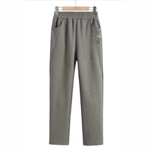 小个子妈妈裤子新款中老年人奶奶秋冬加绒加厚运动裤中年秋装女裤