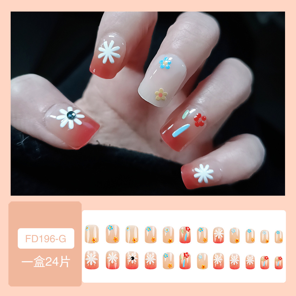Promoción de pérdida dulce Cool nail patch simple parche de uñas falsas productos terminados al por mayor ventas domésticas de desgaste de uñas