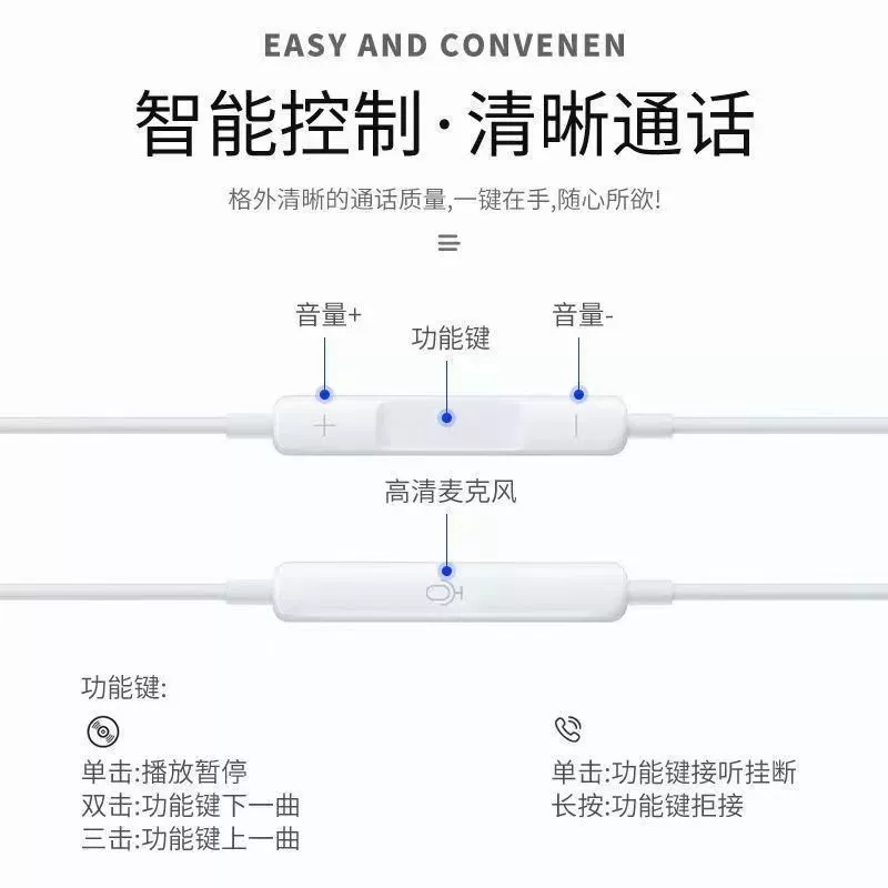 Хуавей, Самсунг,Oppо, Xiaomi, совместимые наушники, проводной контроль, Android