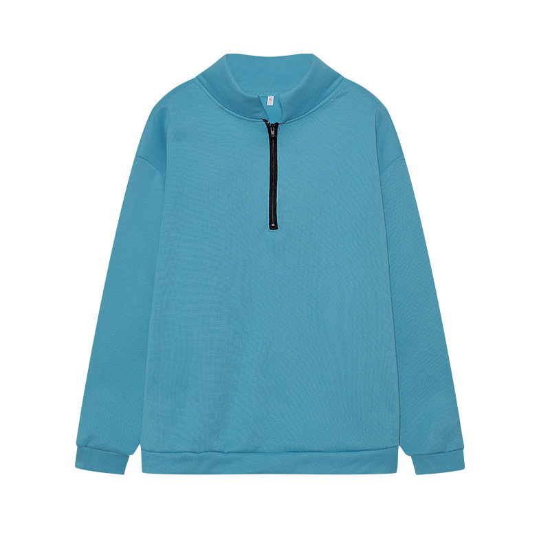 2023 Otoño e Invierno Nueva ropa de mujer europea y americana Amazon casual Top media cremallera pullover manga larga sudadera suéter mujeres