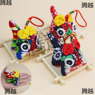 Tiger Cloth Tiger Handmade Small Doll Chinese Style Overseas Gift for Foreigners as Event Small Pendant