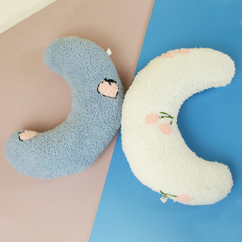Cat pillow U-shaped small pillow protects cervical spine pet half-moon pillow for deep sleep soft and comfortable pet supplies
