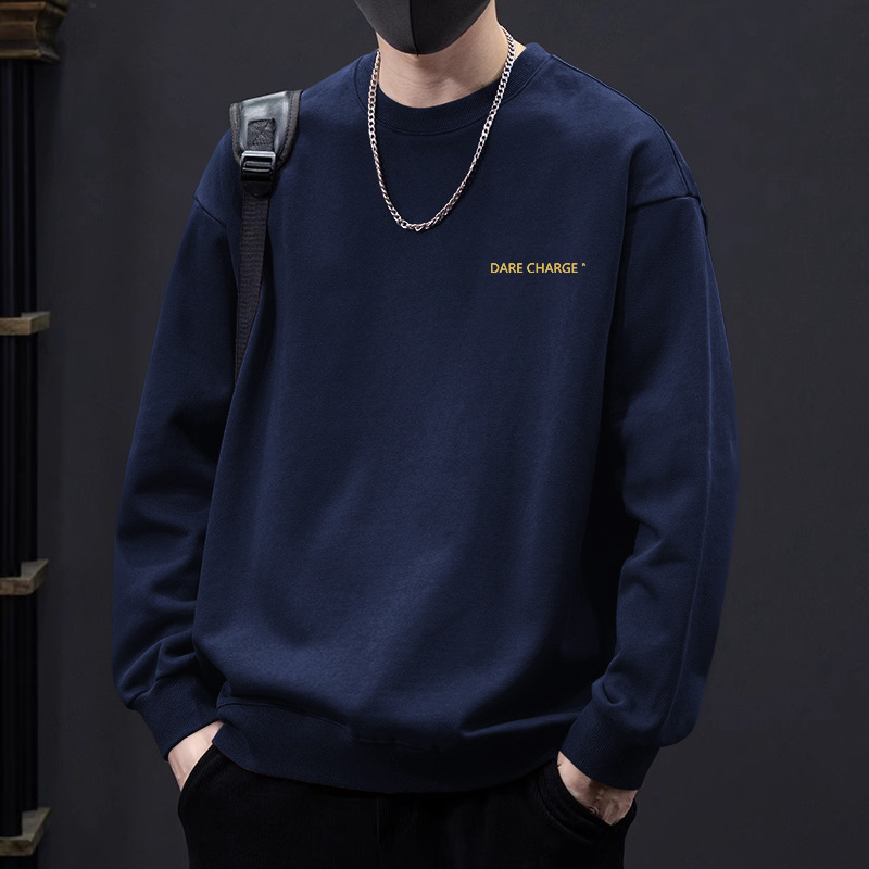 네이비블루그레이 라운드넥 스웨트셔츠 레귤러스타일-1604 [GL]