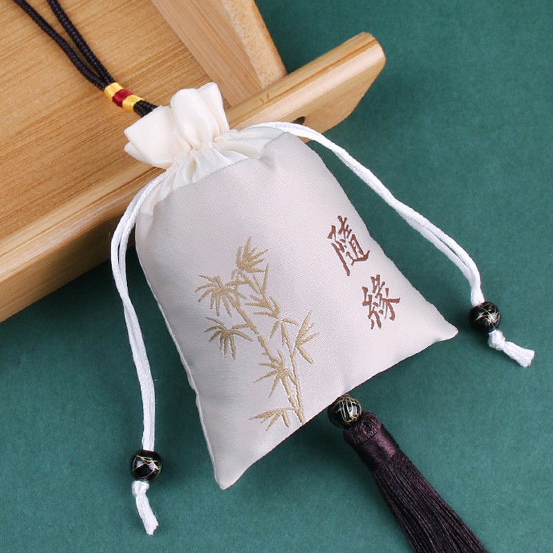 Bolsita bolsita bolsa vacía Dragon Boat Festival portátil repelente de mosquitos bolsa DIY azul y blanco bolsa de lino de algodón bolsa bolsita