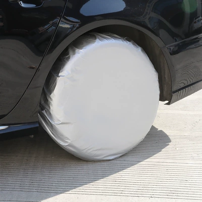 Amazon Cross-Border Silver Car Tire Spare wheel cover - silver-single-pack