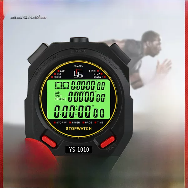Original manufacturers wholesale Yisheng electronic luminous stopwatch timer professional training referee code table running track and field