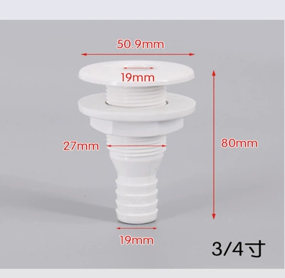 Boat drainage outlet for speed boats, 1inch water outlet, ABS plastic yacht and RV water pump accessories for drainage (Avtomobil ehtiyat hissələri) - 19-water-outlets