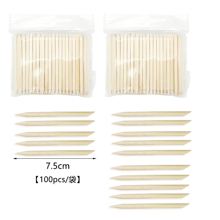 Nail Art Tools Wholesale Nail Art Orange Stick Wooden Stick Dot Rod Cleaning Nail Double Head Dot Pen 11.5cm Birch