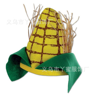 Halloween Felt Corn Witch Hat Carnival Felt Pointed Horn Hat Party Cosplay Scarecrow Felt Hat
