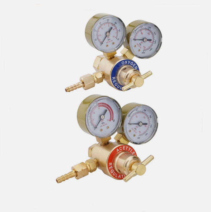 氧气减压阀与乙炔气减压阀维克多焊接切割炬压力表焊割套装压力表