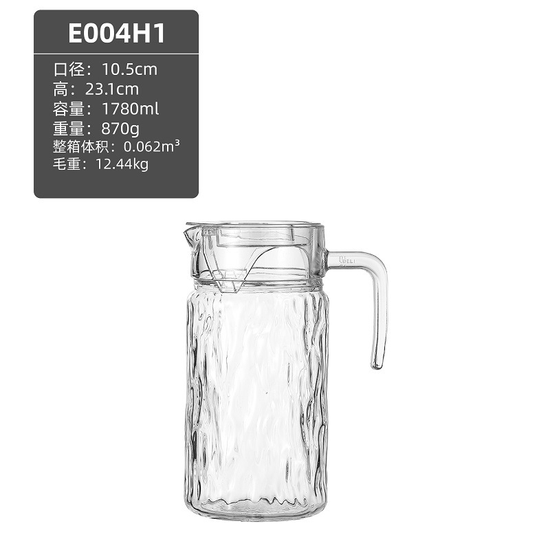 Gran por mayor grosor sin plomo de gran capacidad de vidrio hervidor de agua fría doméstico hervidor de agua fría comercial tetera de té tetera de bebidas tetera de restaurante image 22