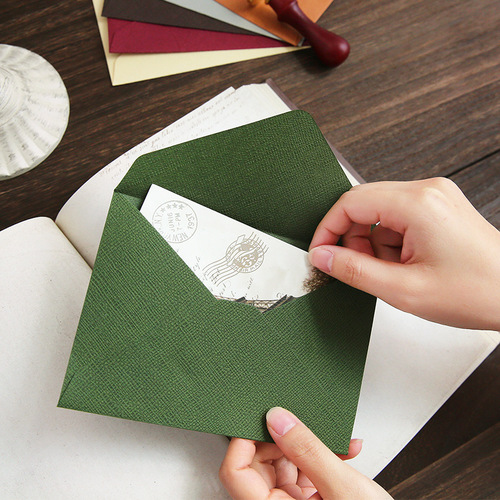 Retro high-end linen textured envelopes for lovers to express love, holiday gifts, postcards, greeting cards, stationery, storage letterheads wholesale