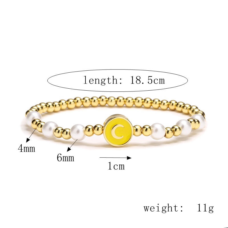 Retro Star Hand Of Fatima Heart Shape Copper Beaded Bracelets 1 Piece