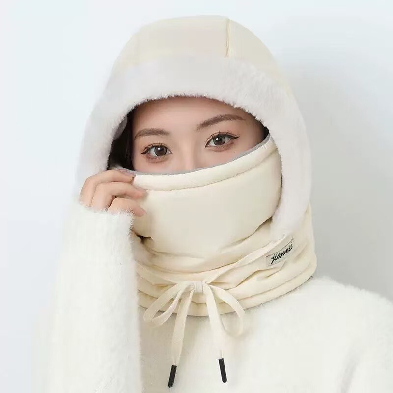 冬季保暖雷锋帽子护耳加绒加厚防寒面罩围脖滑雪一体骑车防风骑行|undefined