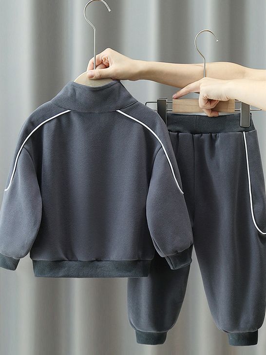 4266 primavera y otoño ropa traje 2023 nuevos niños estilo occidental suéter de la solapa del bebé guapo otoño deportiva