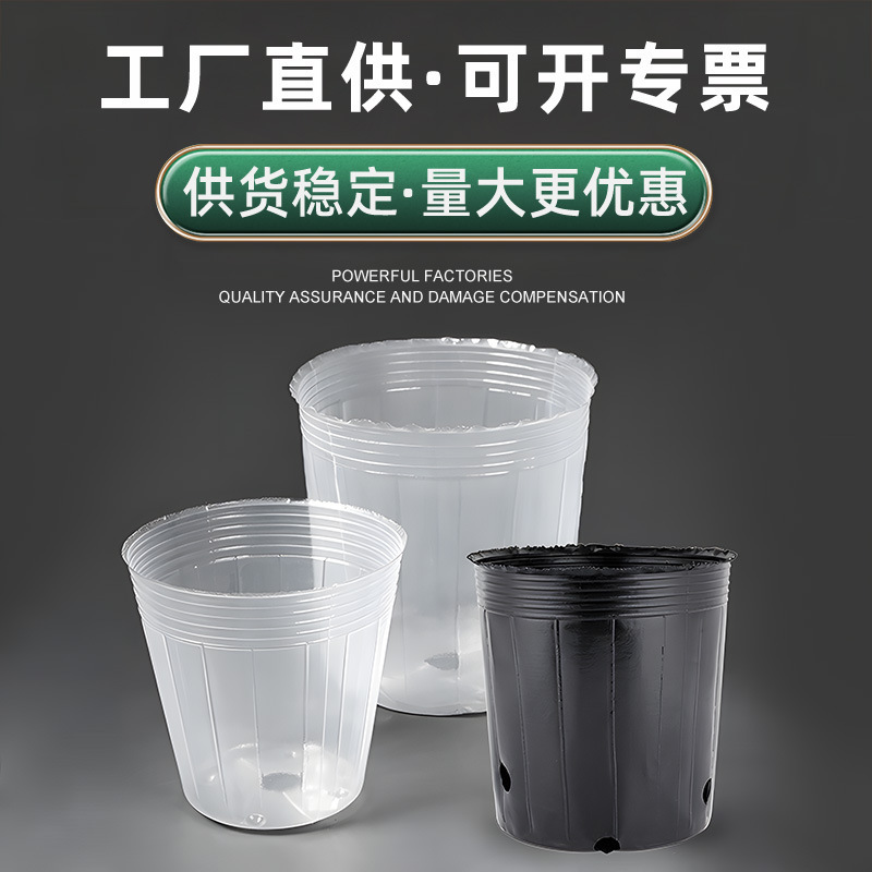 Cross-Border Transparent Phalaenopsis Nutrition Cup Black Nutrition Bag Disposable Nursery Cup Bowl Dendrobium Orchid Thickened Nutrition Bowl