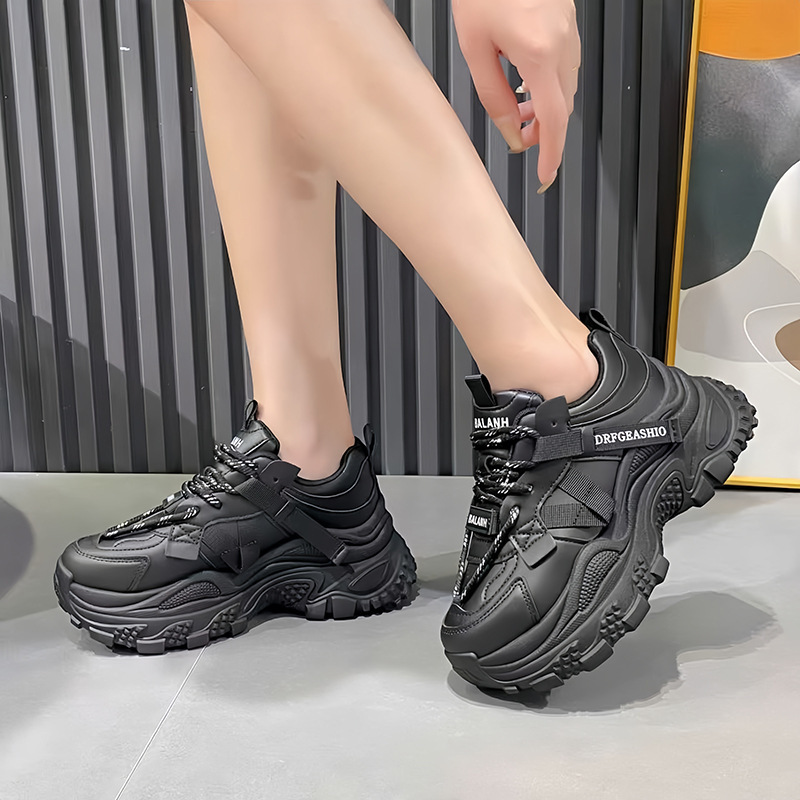 小个子厚底增高老爹鞋女2025秋季新款时尚百搭运动休闲轻便小白鞋|undefined