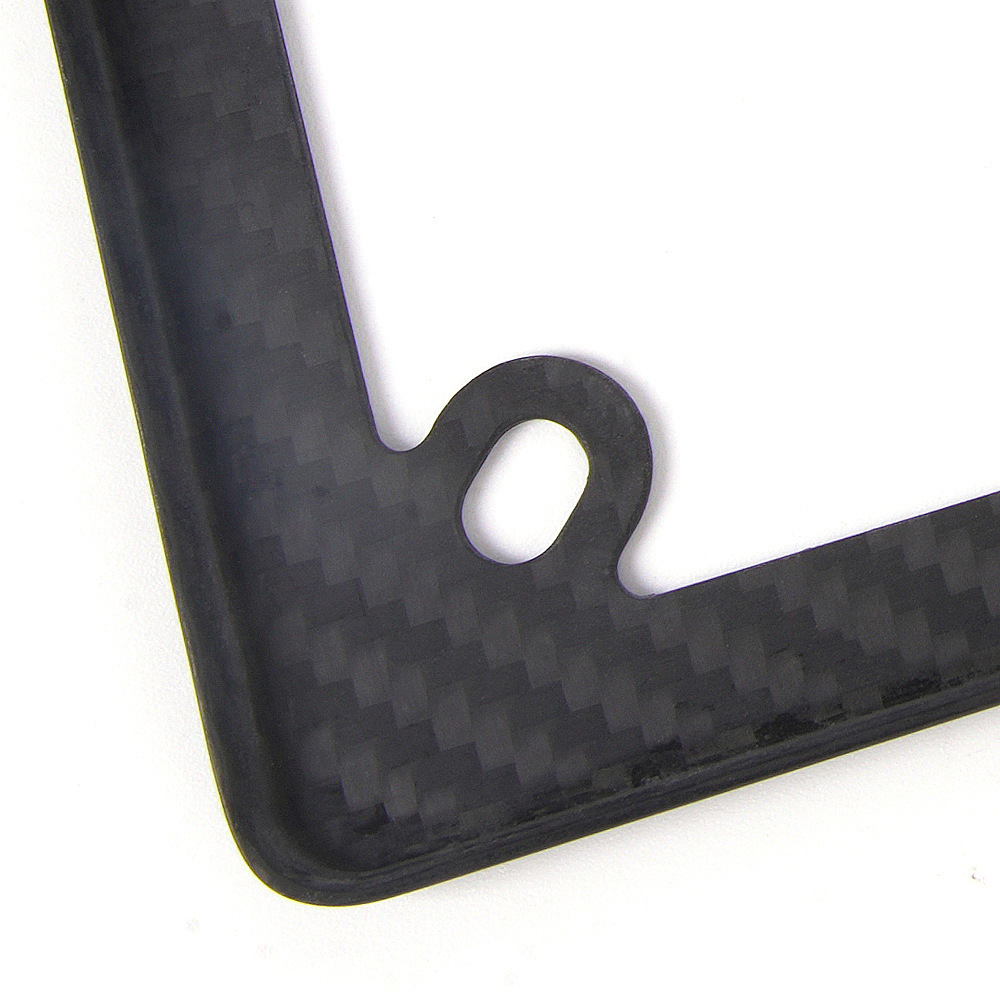 Us Standard 4-Hole Motorcycle License Plate Frame, Matte Dry Carbon License Plate Frame, Us Standard License Plate Holder Modification Accessories