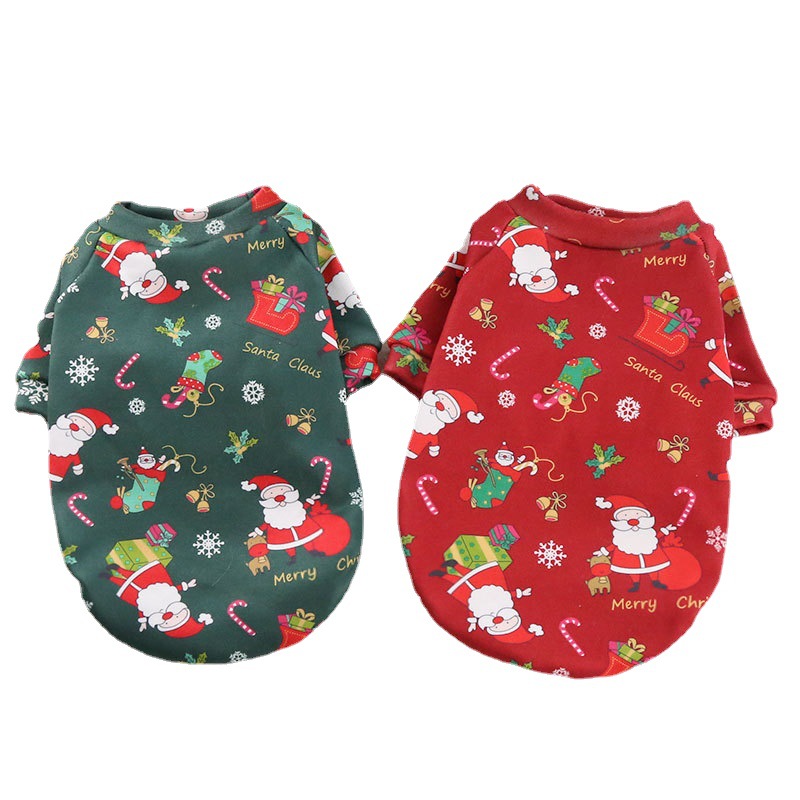 Suministros para mascotas ropa pequeño mediano y grande perro gato Navidad Ropa de dos patas forrada de lana suéter de Navidad Primavera, Otoño e Invierno