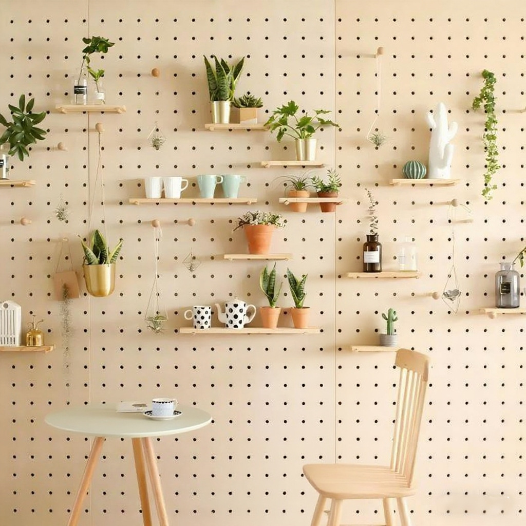 Birch Marine Board Multi-Layer Perforated Board Storage Rack Entrance Entrance Hanging Board Door Whole Wall Store Wooden Display Rack