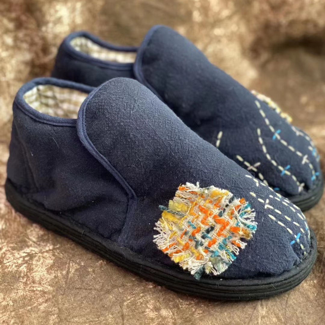 Purely handmade thousand-layer old cotton shoes