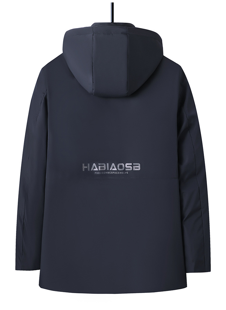 Vêtements pour hommes Manteau d'hiver pour hommes plus veste en coton épais en velours veste décontractée en coton de soie veste en coton mi-longue pour hommes noir or chaud_voghion.com