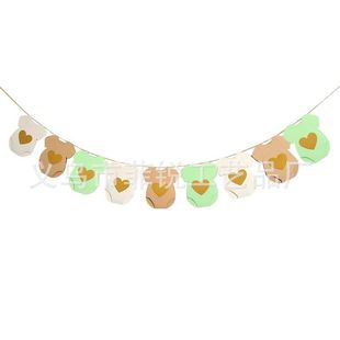 Baby baptism holiday atmosphere decoration supplies paper linen pattern baby surprise box clothes pull Citi