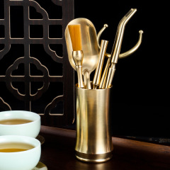 Brass Tea Ceremony Six Gentlemen New Slim Waist Tea Ceremony Accessories Tea Tongs Gongfu Tea Accessories Six Gentlemen Set