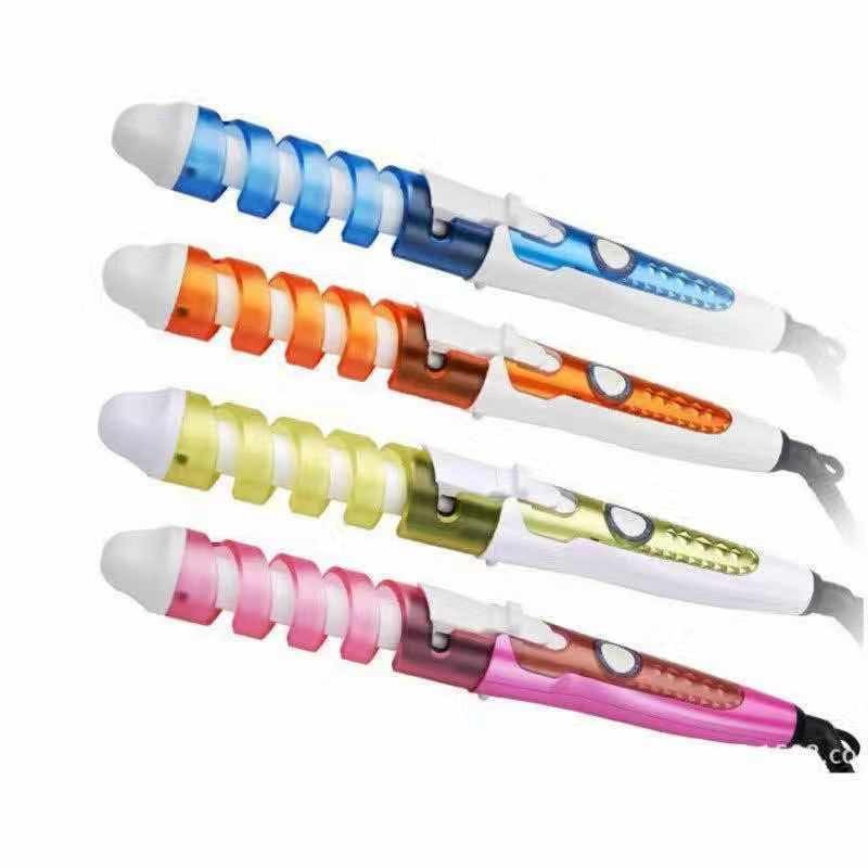 Transfronterizo mini Morgan espiral rizador colorido permalink barbería doméstica rizador de cabello eléctrico rizador de cabello