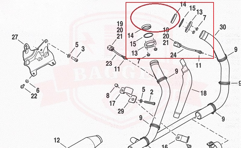 Harley Exhaust Interface Clamp Head Section Interface Gasket 883 Soft Tail Fat Boy Heirator Gliding Exhaust Seal