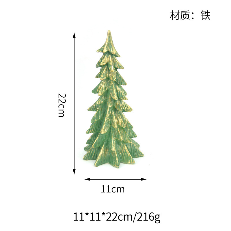 北欧仿真迷你圣诞树铁制烛台橱窗摆台艺术圣诞节装饰圣诞礼物家用|undefined