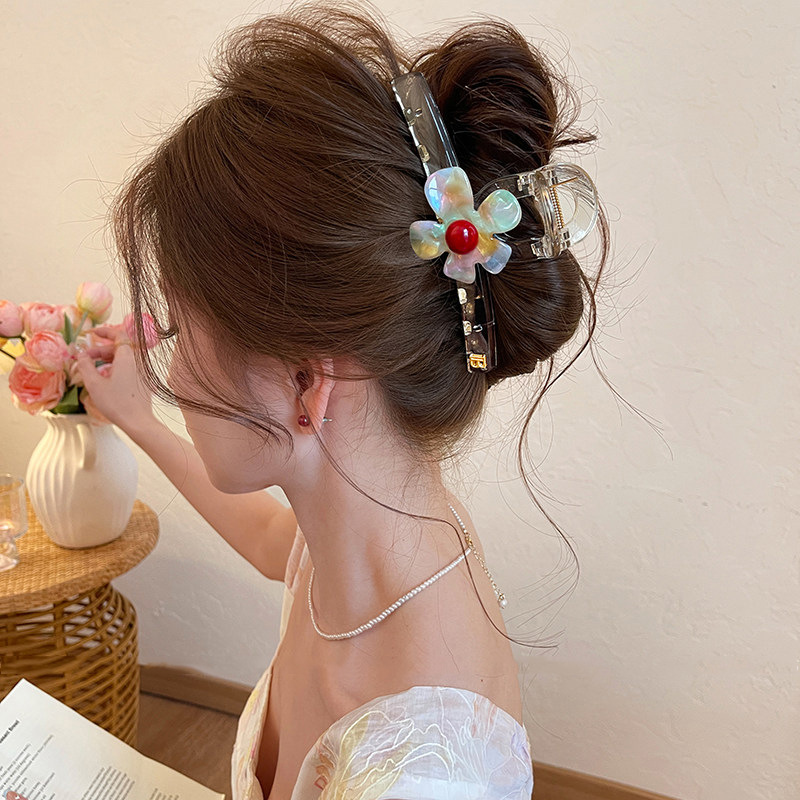 1호 [투명하단클립] 컬러풀 플라워 그리퍼