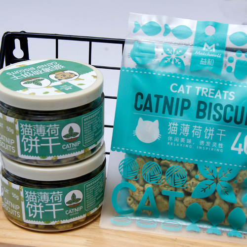 Manufacturer Zihi Meow Cat Snacks Mint Biscuits Yihe Cat Snacks 40g Cat Grass Small Fish Biscuits Remove Hair Balls
