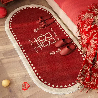Wedding Imitation Cashmere Bedside: Car Carpet