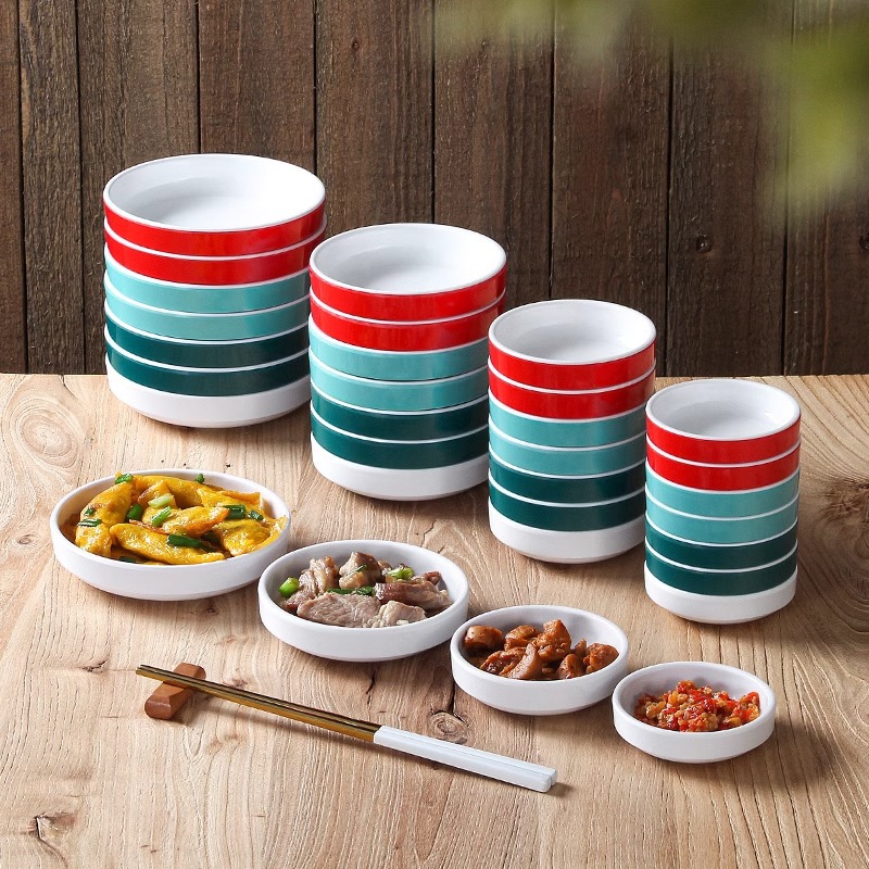 Platos de melamina, restaurantes comerciales, refrigerios, huevos al vapor, platos de porcelana, platos pequeños, platos pequeños, cubiertos