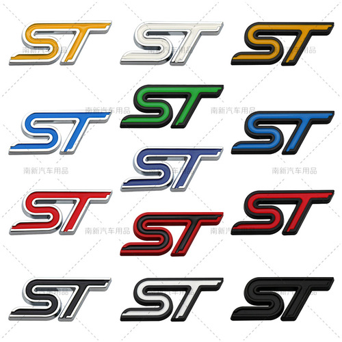 ST car sticker modified ST car sticker suitable for new Mondeo Focus Fiesta metal rear sticker side sticker
