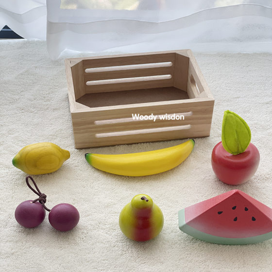 Children's toy simulation fruit vegetable wooden play house kitchen play house toy 3 years old boy girl gift