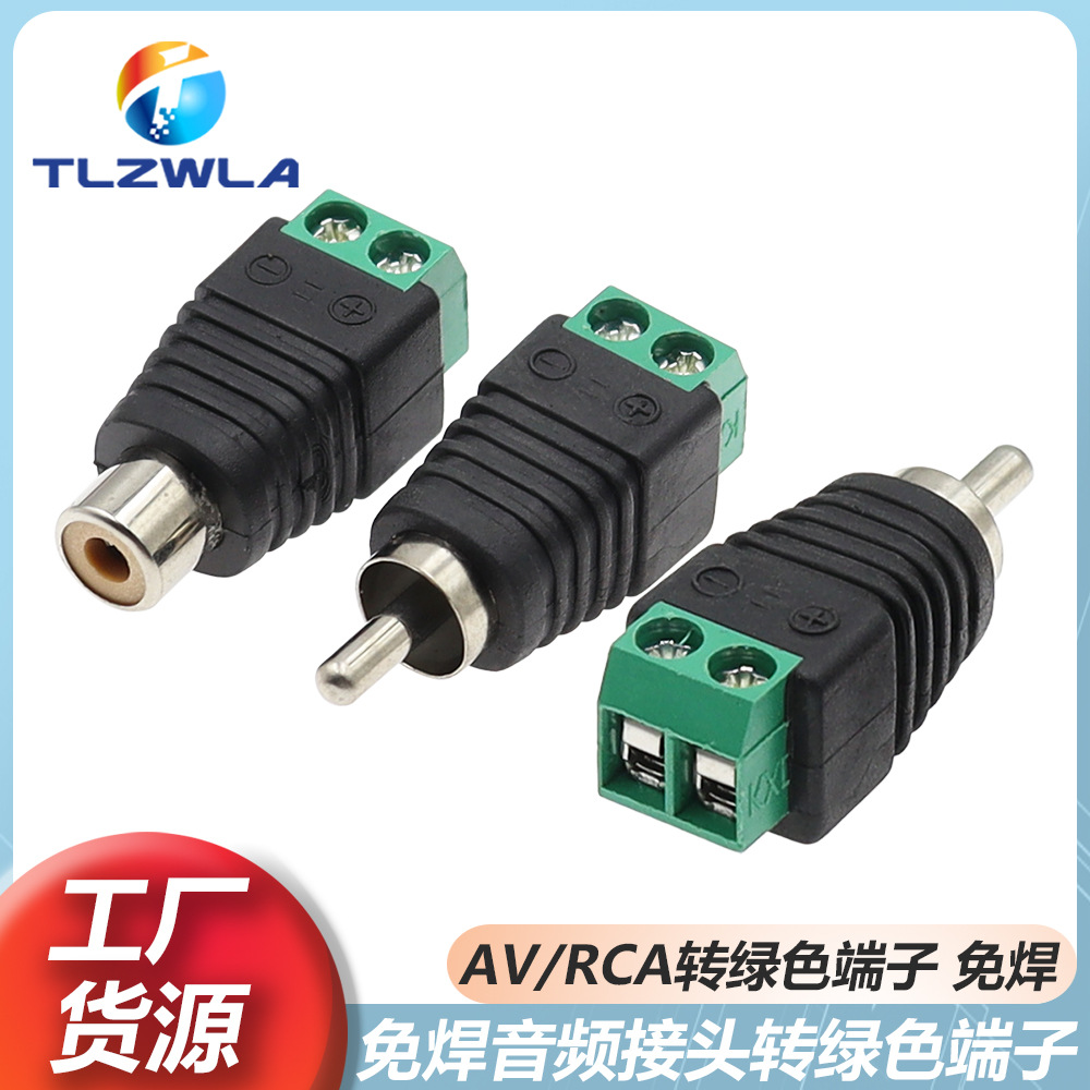 Rca Lotus Connector Av Plug Welding-free Audio Connector Wiring To...