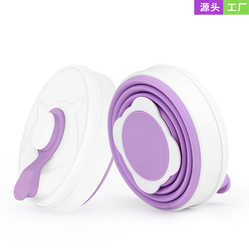 Taza de agua plegable de silicona al aire libre viaje enjuague bucal taza retráctil viaje mini taza de agua portátil comprimido taza suave